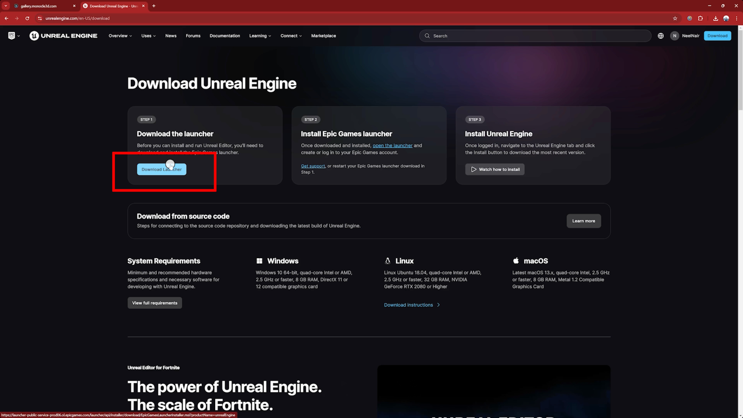 Unreal Engine Lancher Download