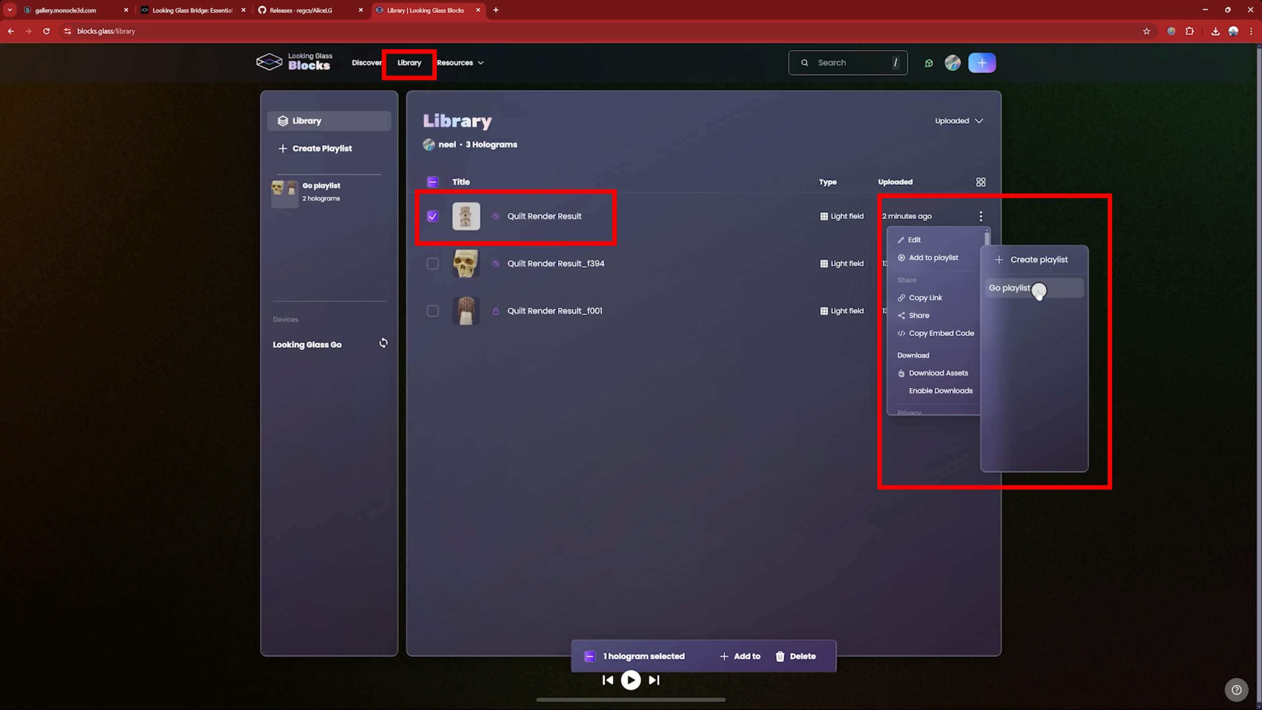 Add the lender image to the playlist