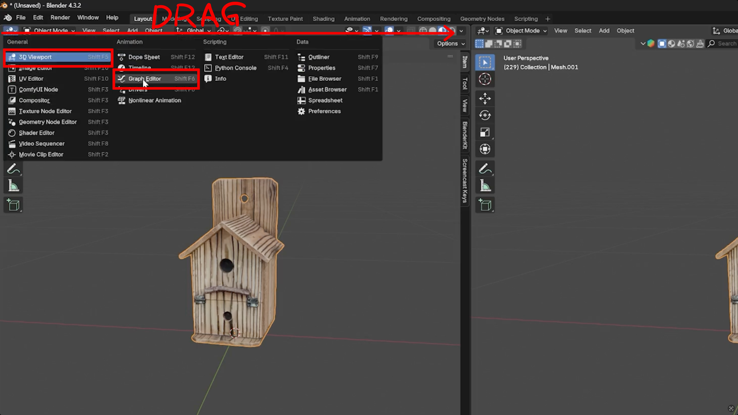 Change to the Graph Editor