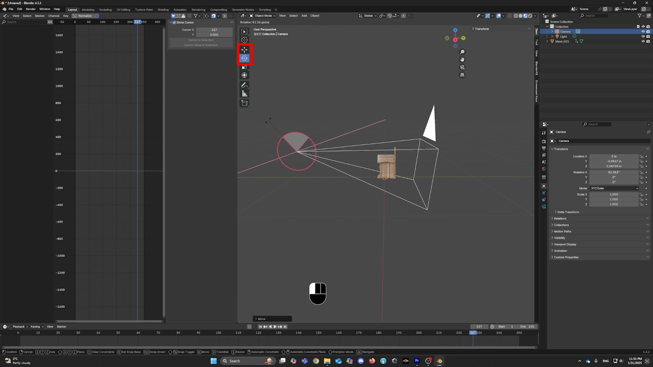 Set up the camera position